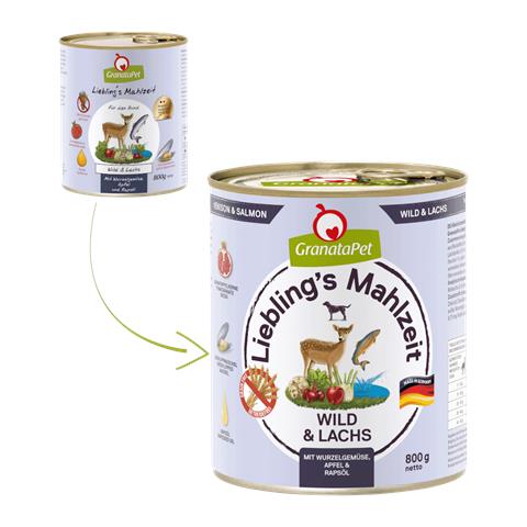 192118 cibo umido per cani Salmone, Carne di cervo Adulto 800 g - Foto 3