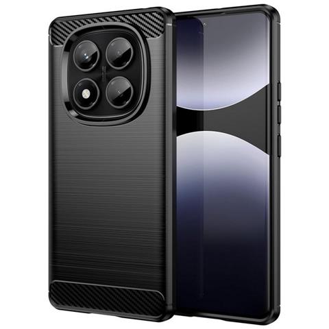Custodia B-case Tpu Silicone Cover Case Per Xiaomi Redmi Note 14 Pro 4g Carbon Metal Black - Foto 1
