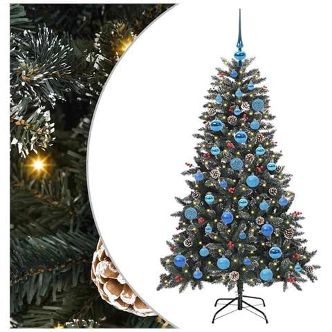 Albero di Natale artificiale con 150 LED Verde 150 cm - Foto 1