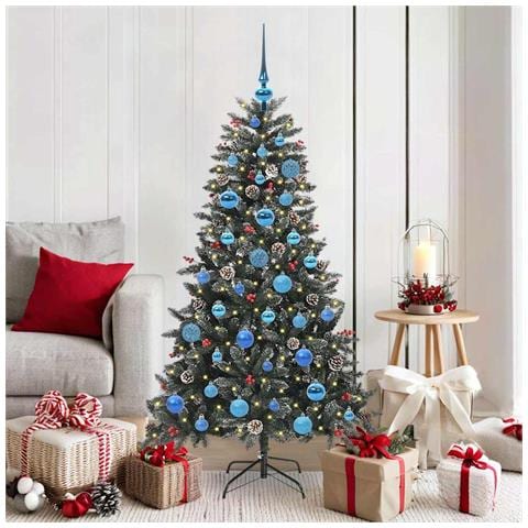 Albero di Natale artificiale con 150 LED Verde 150 cm - Foto 2