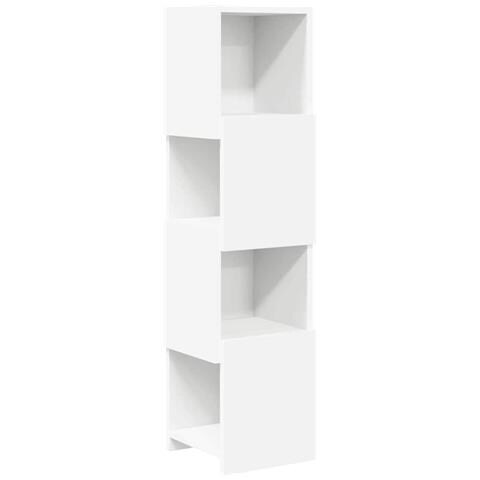 Mobile angolare Bianco 25,5x25x102cm Legno multistrato - Foto 1