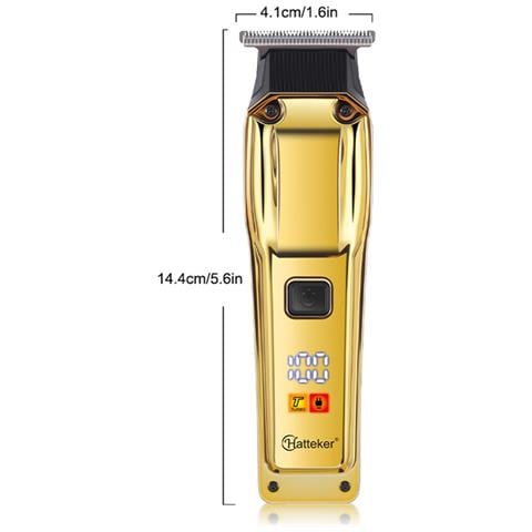 Tagliacapelli Ricaricabile Usb Con Display Digitale Lcd - Regolabarba Professionale Senza Fili Gold - Foto 2