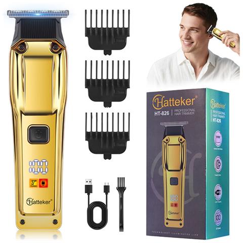 Tagliacapelli Ricaricabile Usb Con Display Digitale Lcd - Regolabarba Professionale Senza Fili Gold - Foto 1