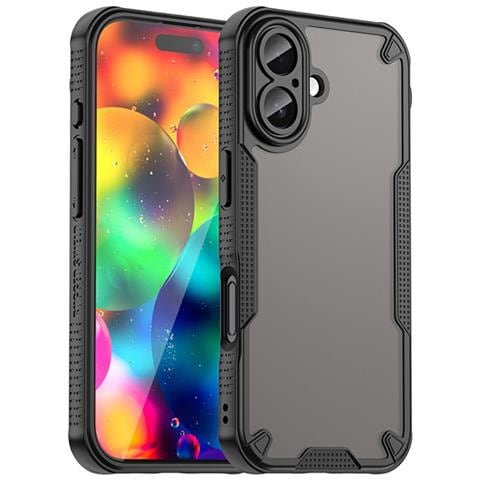Custodia Antiurto Nera In Tpu+pc A Copertura Totale Compatibile Con Iphone 17 - Foto 2