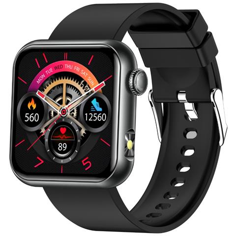 Smartwatch Con Chiamata Bluetooth E Monitoraggio Della Salute - Ossigeno Nel Sangue, Frequenza Cardiaca, Monitoraggio Del Sonno Black - Foto 2