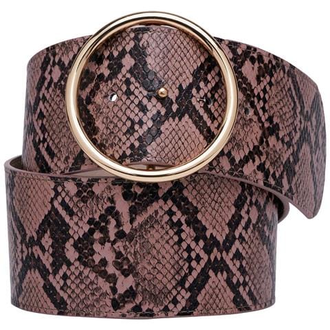 Cintura Doppia Fibbia Stampa Serpente - Foto 6