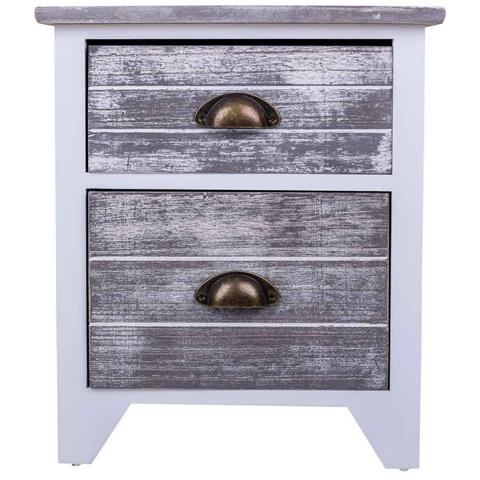 Comodino In Legno Bianco 38x28x45 - Foto 2