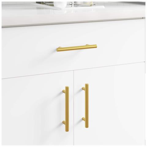 Maniglia per Armadio 2 pcs Oro 150 mm Acciaio inossidabile - Foto 2