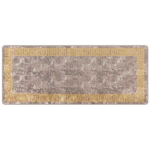 Runner Tappeto MARSA Grigio 80 x 200 cm Poliestere e PVC - Foto 1