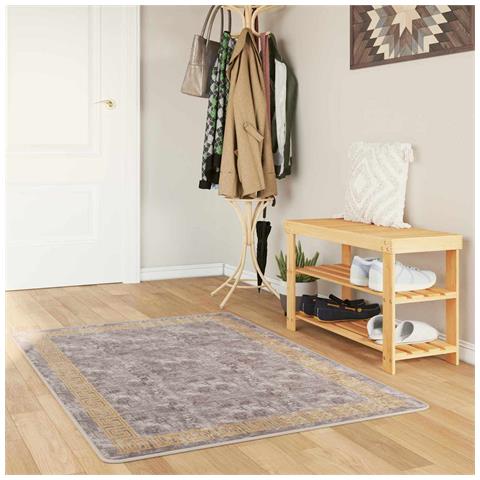 Runner Tappeto MARSA Grigio 80 x 200 cm Poliestere e PVC - Foto 2