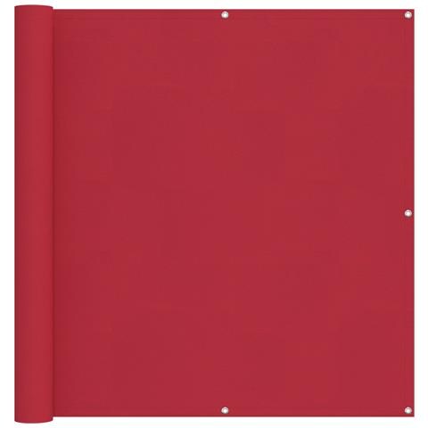 Schermo da balcone Rosso 110 x 600 cm Tessuto Oxford - Foto 1