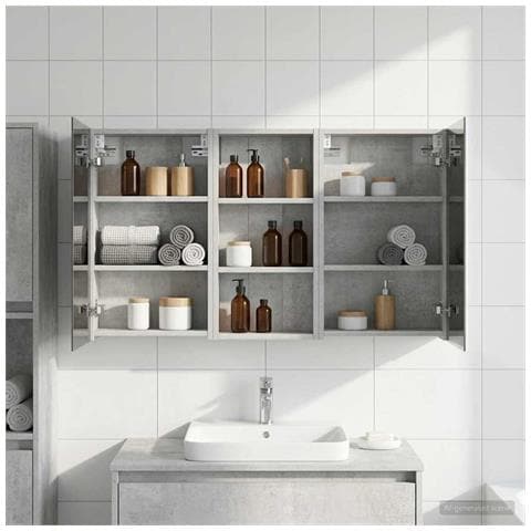 Set di Armadi da Bagno con porta 3 pcs 110 x 10,5 x 60,5 cm - Foto 2