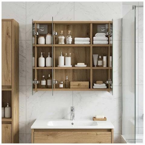 Mobiletto per specchio da bagno Rovere Artigianale - Foto 2