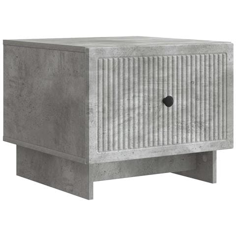 Tavolino da salotto con cassetto Grigio Cemento 49 x 50 x 40 cm - Foto 1