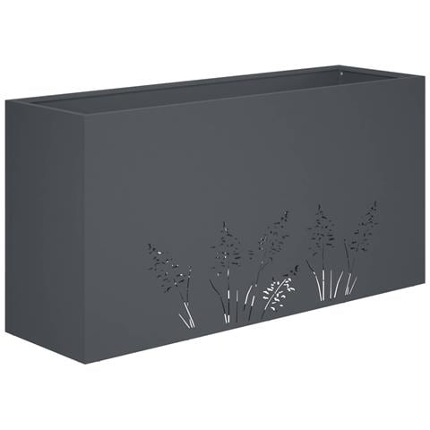 Vaso da giardino Antracite 100 x 20 x 49 cm - Foto 1