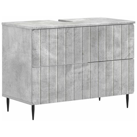 Armadio per Lavabo da Bagno ZWOLLE Grigio Cemento - Foto 1