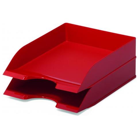 Vaschetta Porta Corrispondenza Basic Impilabili. Colore Rosso - Foto 1