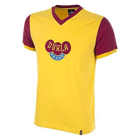 Dukla Prague Away 1960's Short Sleeve Retro Shirt 100% Cotton - M Adulto - Foto 1