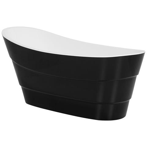 Vasca Da Bagno Freestanding Ovale Nera E Bianca Buenavista - Foto 14