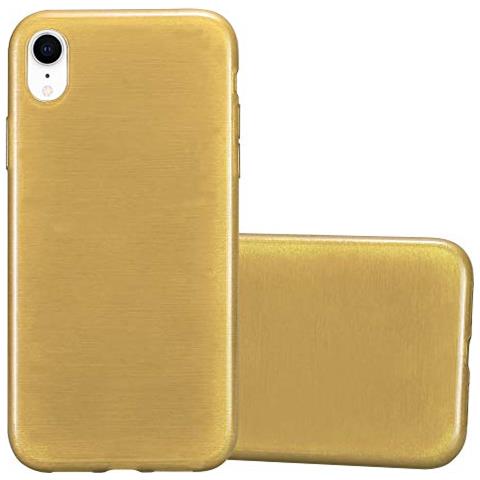 Cadorabo Custodia Compatibile Con Apple Iphone Xr In Oro - Coperchio Protettivo In Silicone Tpu Flessibile Con Design Spazzolato - Foto 1