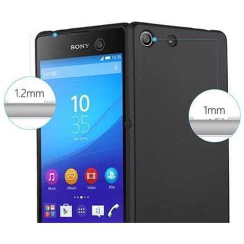 Custodia Compatibile Con Sony Xperia M5 In Nero Metallico - Coperchio Protettivo In Silicone Tpu Flessibile - Foto 8