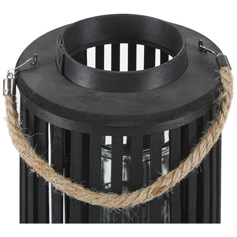 Lanterna In Legno Di Salice Nero 40 Cm Luzon - Foto 7