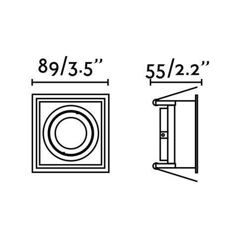 Faretto Da Incasso Quadrato Inclinabile Nero, Gu10 - Foto 2
