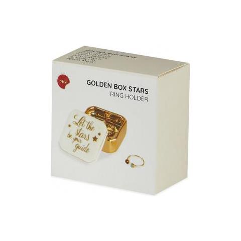 Portagioie Stars 2,5 X 4,9 Cm Porcellana Oro / bianco - Foto 5