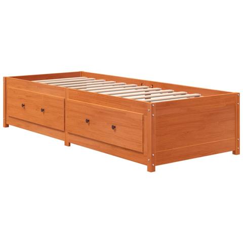 Dormeuse Marrone Cera 90x190 Cm In Legno Massello Di Pino - Foto 2