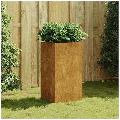Fioriera 40x40x80 cm in Acciaio Corten - Foto 7