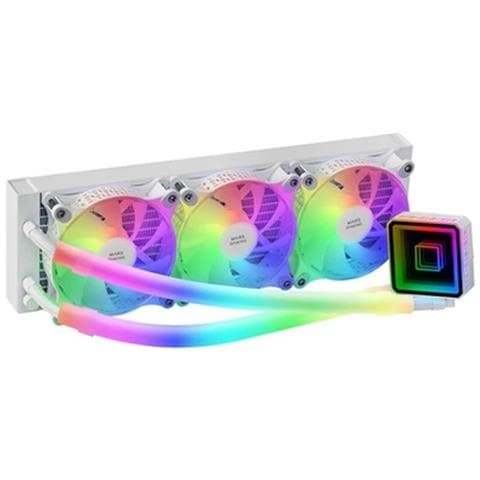 Ml-ultra360 Argb Liquid Cooler Con 3 Ventole Pwm Fdb Argb, Tubi Argb - White - Foto 1