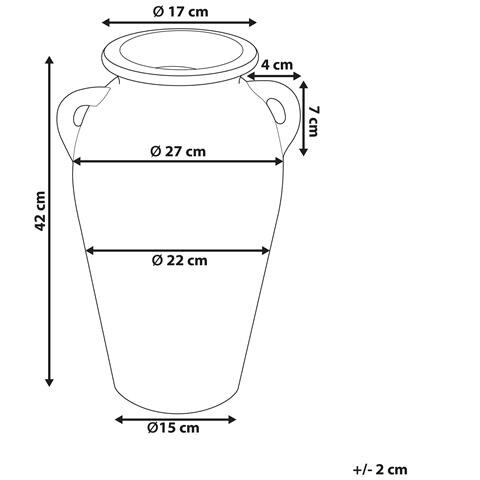 Vaso Decorativo Dabong Ceramica 42 Cm Arancione - Foto 2
