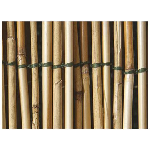 Rotolo Arella Rete Recinzione Canna Bamboo Cannette Frangivista Naturale 120x300 Arella - Foto 4