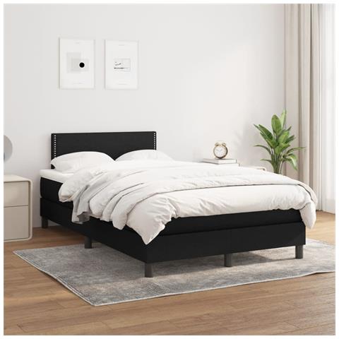 Giroletto A Molle Con Materasso Nero 120x190 Cm In Tessuto - Foto 3