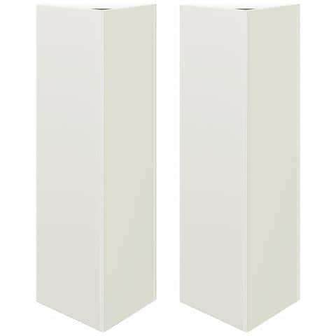 Fioriere 2 Pz Bianche Triangolari 30x26x75 Cm In Acciaio - Foto 1