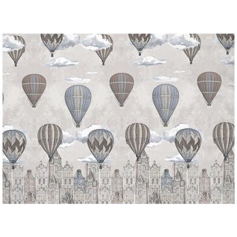 Copripiumino Sacco Piumone Pensieri Delicati Cotone Disegno Volare Matrimoniale Beige - Foto 2