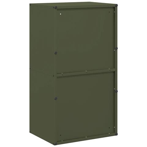 Rastrelliera per Legna da Ardere Verde Oliva 40x30x75 cm - Foto 2