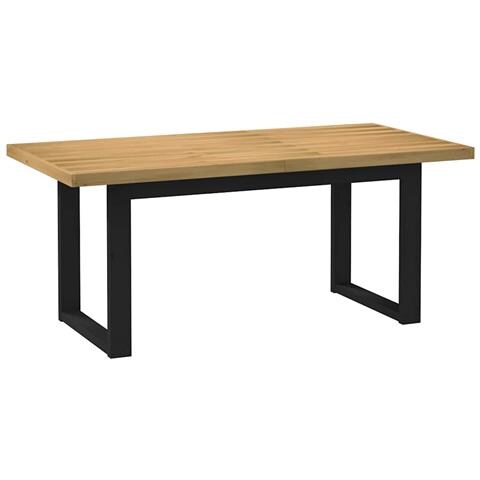 Tavolo Pranzo Noain Gambe A Forma U 180x90x75 Cm Legno Massello - Foto 1