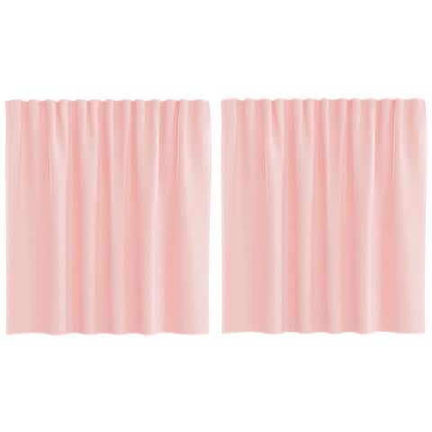 Tende In Voile Con Tasche Per Aste 2 Pz Rosa - Foto 1