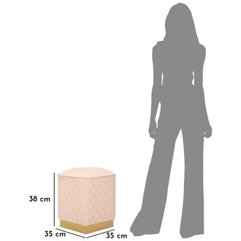 Pouf Mf353 - Rosa - Legno - 38x38x38 Cm - Foto 8