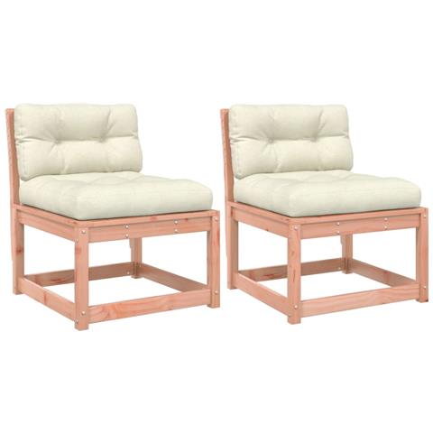 Lusso Casadino - Divani Giardino Con Cuscini 2 Pz In Legno Massello Di Douglas - Foto 1