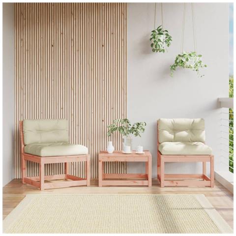 Lusso Casadino - Divani Giardino Con Cuscini 2 Pz In Legno Massello Di Douglas - Foto 8