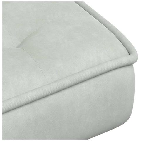 Poltrona Relax con Poggiapiedi Grigio Chiaro in Velluto - Foto 9