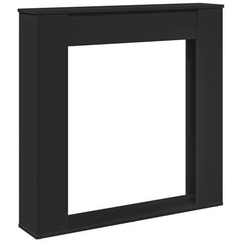 Cornice per Camino Nera 100x20x100 cm in Truciolato - Foto 1