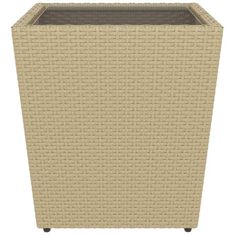 Set Bistrot da Giardino 5 pz Polyrattan e Vetro Temperato Beige - Foto 9