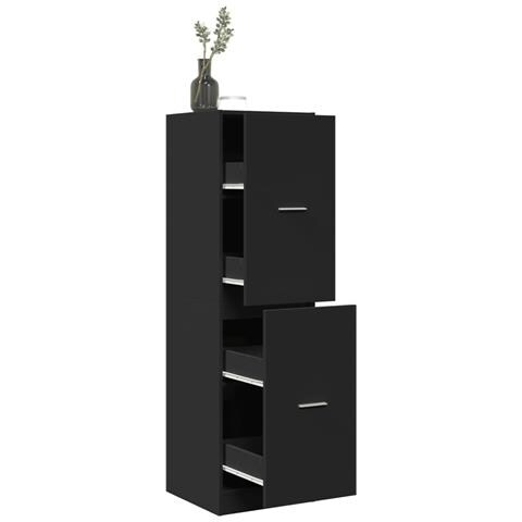 Armadietto da Farmacia Nero 40x41x144,5 cm in Truciolato - Foto 2