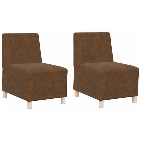 Poltrona Sofa 2 pcs Marrone 55 x 74 x 82 cm - Foto 1