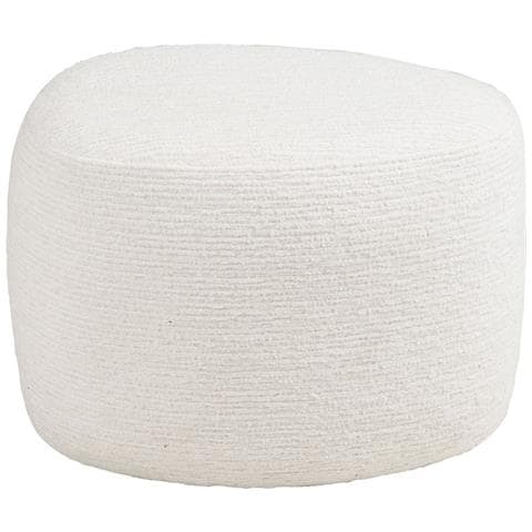 Pouf Hilo - Bianco - Tessuto - 55x40x39 Cm - Foto 1