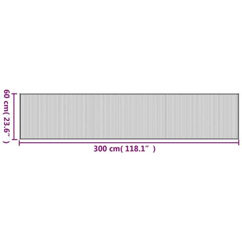 Tappeto Rettangolare Marrone Scuro 60x300 cm in Bambù - Foto 8