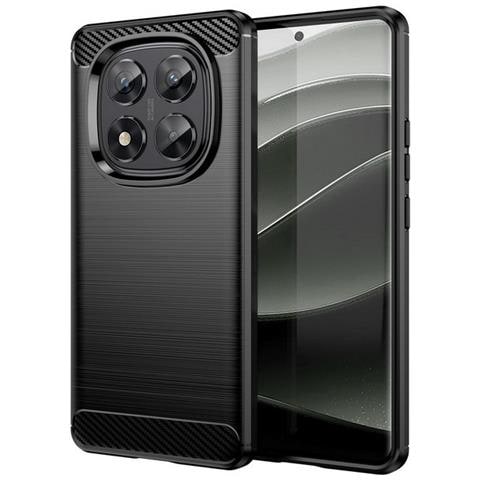 Custodia B-case Tpu Silicone Cover Case Per Xiaomi Redmi Note 14 Pro 5g - Pro+ 5g Carbon Metal Black - Foto 1
